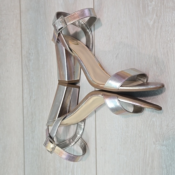 Circus By Sam Edelman Esther Metallic Ankle Heels Sandals shoes sz 7.5M - Picture 12 of 16